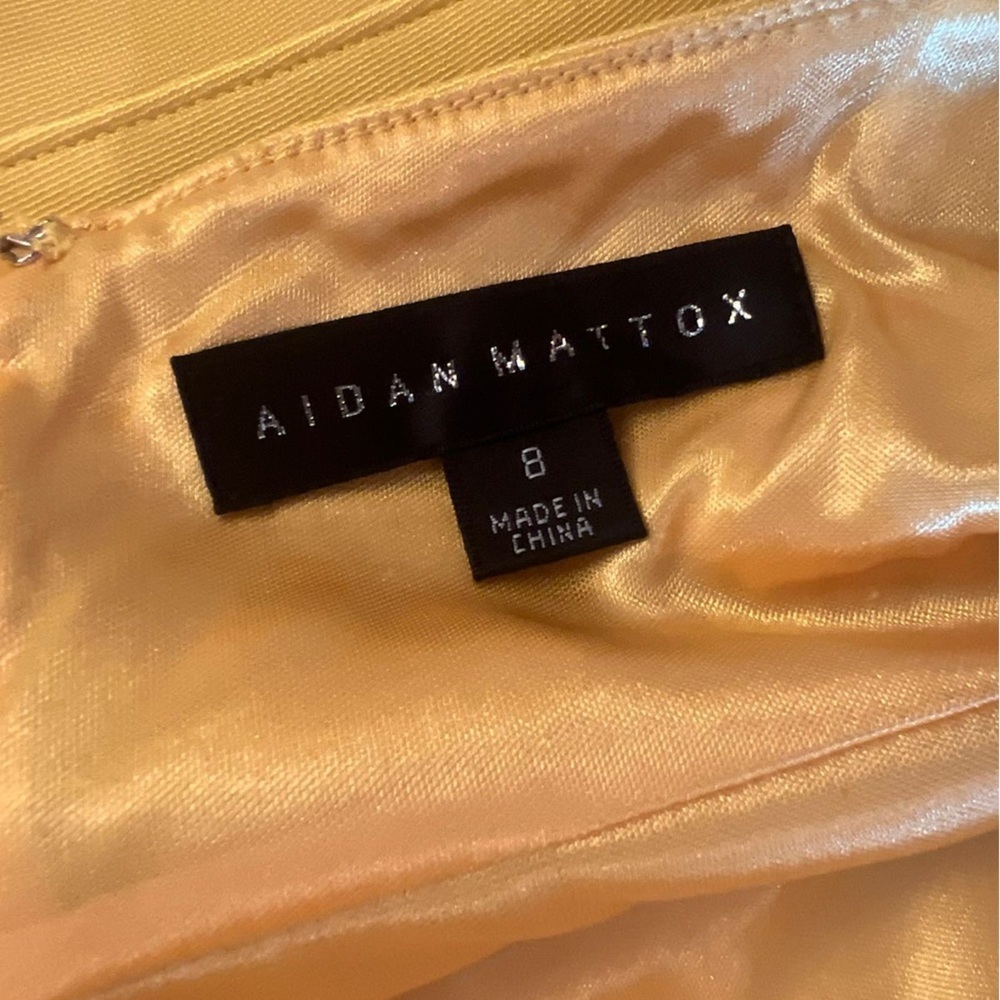 Aidan Mattox Bandage bright Yellow mini Dress size 8 - Picture 9 of 9